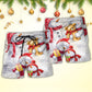 Christmas Snowman Love Painting Beach Shorts For Warm Weather Travel And Everyday Comfort