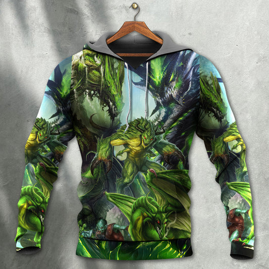 Green Fantasy Dragon Skull Hoodie For Alternative Fashion Events And Relaxed Everyday Wear