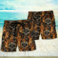 Skull Fire Dark Beach Shorts For Sunny Holidays And Comfortable Daily Styling