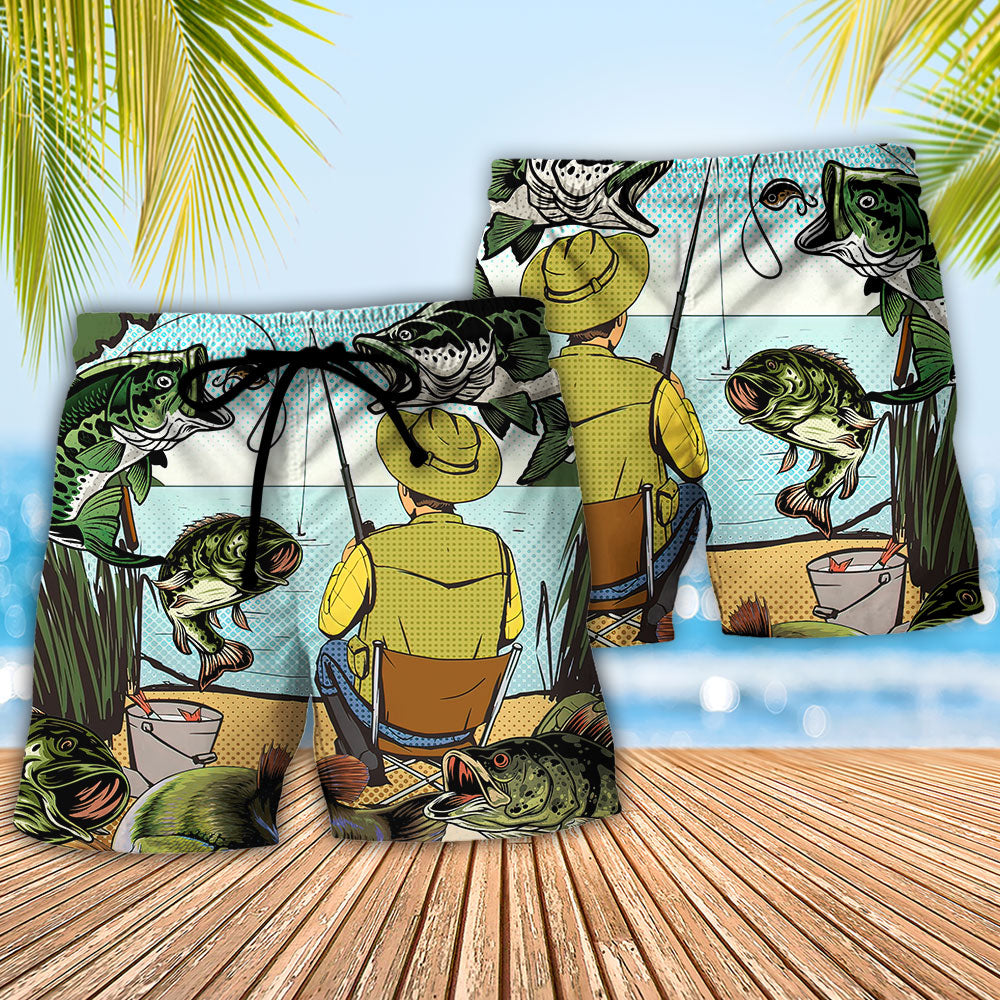 Fishing Funny Saved Me Quote Beach Shorts For Weekend Recreation And Style