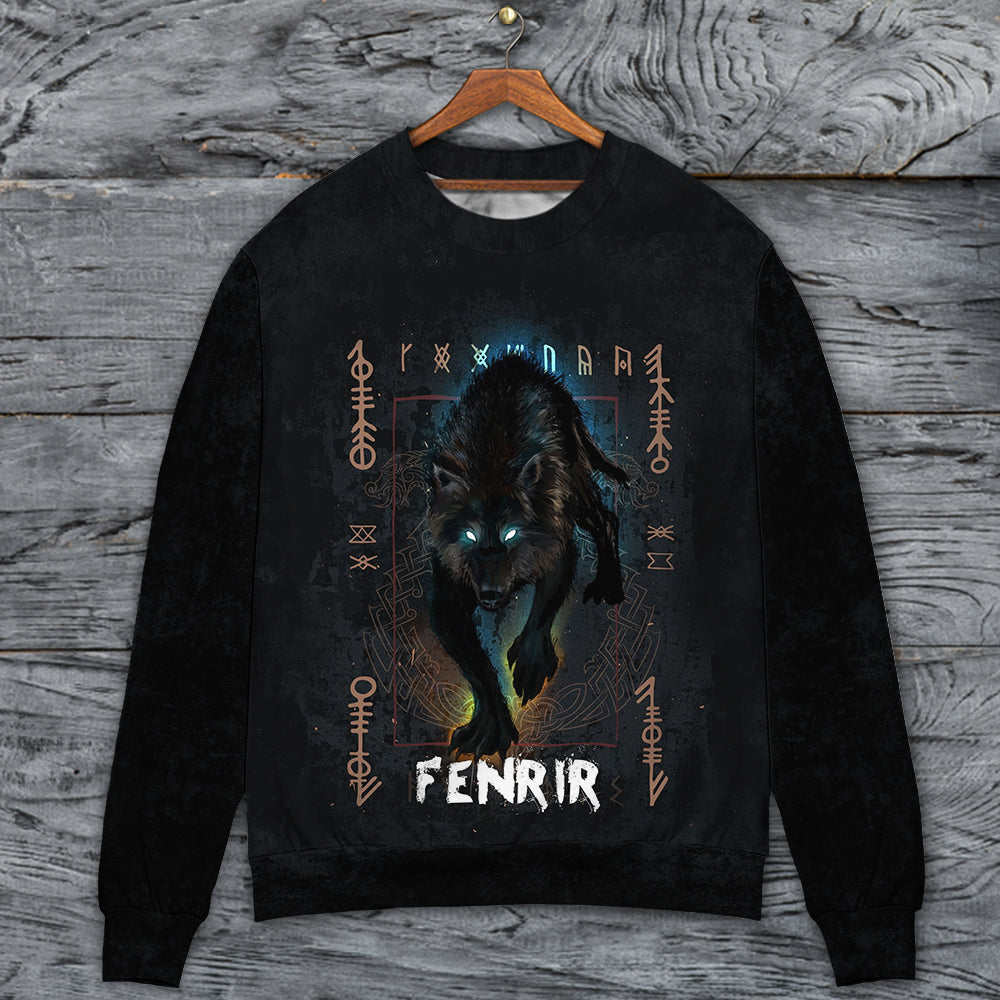 Viking Wolf Mythic Power Sweater For Outdoor Events Travel And Everyday Comfort
