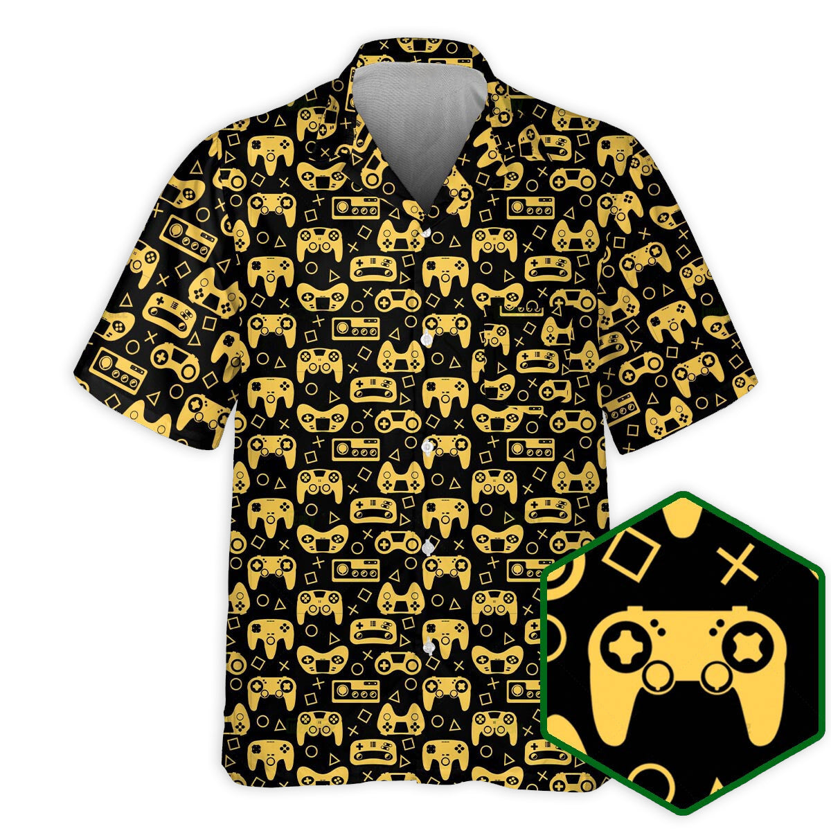 Fantasy Role Controller Hawaiian Shirt Detailed Pattern View For Island Holidays