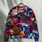 Motorcycle Racing Neon Light Colorful Sweater For Road Trips Weekend Gatherings And Thoughtful Gift Giving