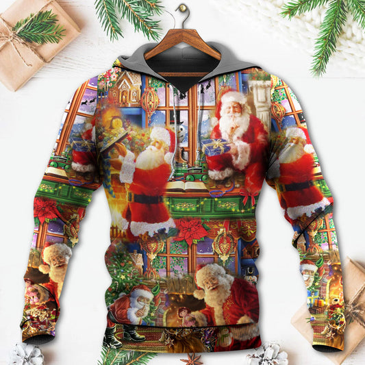 Classic Santa Christmas Hoodie For Festive Celebrations Seasonal Trips And Relaxed Winter Wear