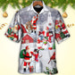 Christmas Santa Snowman Family Town Hawaiian Shirt Design View For Summer Travel