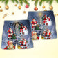 Christmas Santa In With Light Tree Beach Shorts Print Detail For Festive Outdoor Gatherings