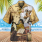 Piano Dogs Hawaiian Shirt Artwork Detail For Tropical Trips And Casual Outings