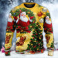 Christmas Tree Yellow Santa Claus Sweater For Seasonal Parties Cozy Gatherings And Thoughtful Holiday Gifts