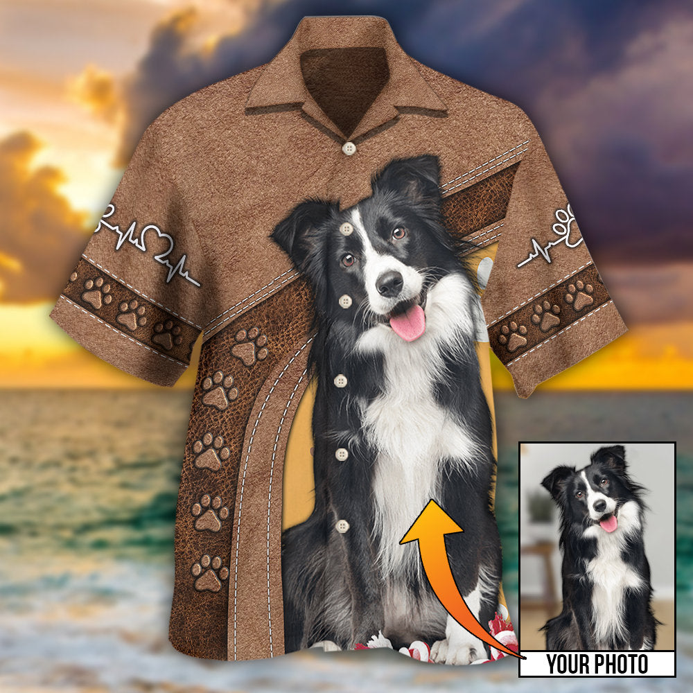 Dog Custom Photo Personalized Hawaiian Shirt Artwork Detail For Resort Trips And Outdoor Activities