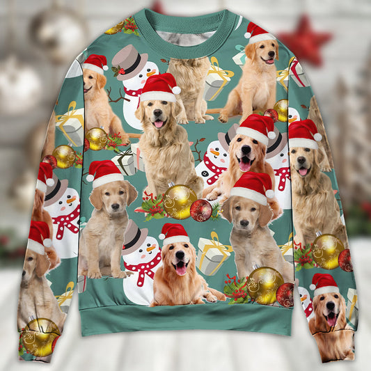 Golden Retriever Merry Christmas Sweater For Holiday Parties Family Gatherings And Seasonal Gift Giving