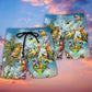 Parrot Cocktail Summer Tropical Vibes Beach Shorts For Sunny Holidays And Comfortable Daily Styling