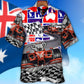 Koala Racing Car Australian Vibe Hawaiian Shirt Artwork Detail For Resort Trips And Outdoor Activities
