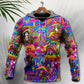 Hippie Magic Trippy Mushroom Hoodie For Free Spirited Travel Casual Wear And Comfortable Layering