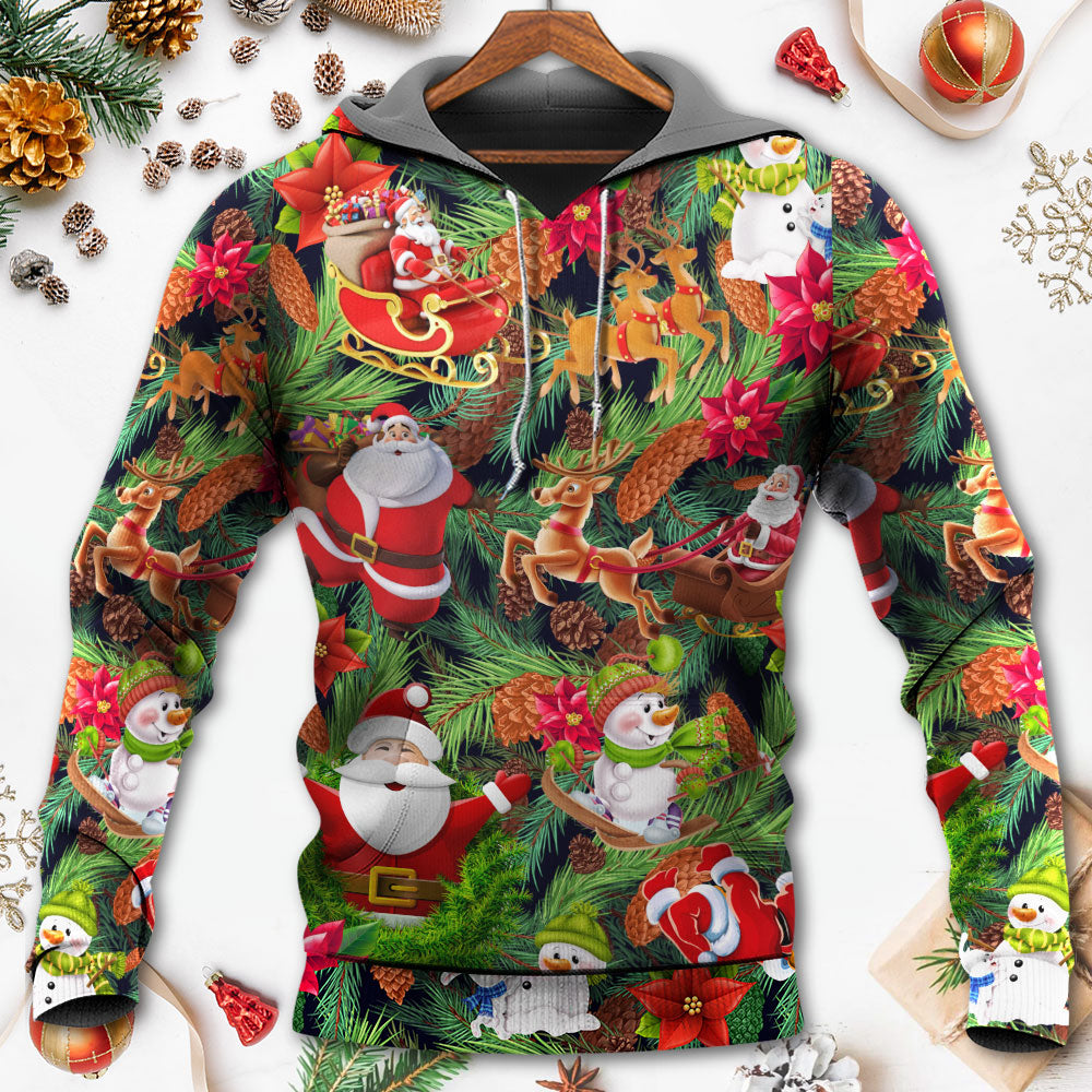 Christmas Santa Snowman Hoodie For Christmas Events Holiday Travel And Comfortable Casual Outfits