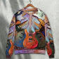 Colorful Guitar Music Abstract Sweater For Casual Wear Festivals Travel And Thoughtful Gifting