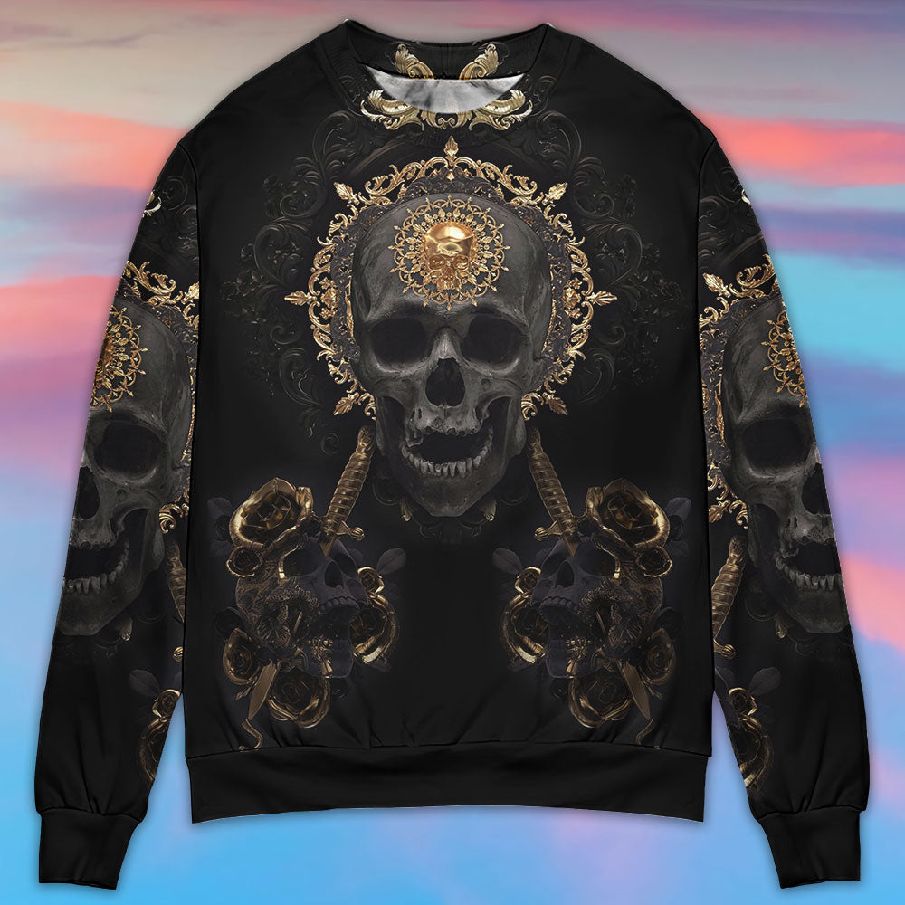 Golden Skull Royal Strength Sweater For Bold Streetwear Travel And Relaxed Everyday Styling