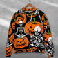 Halloween Skeleton Pumpkin Sweater For Alternative Outfits Seasonal Events And Everyday Comfort