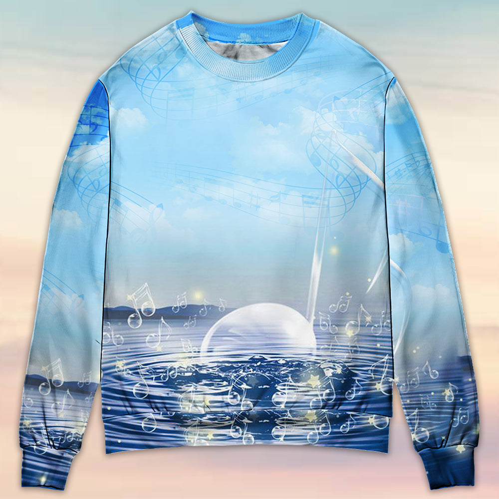 Music Sounds Of Nature Sweater For Rehearsals Weekend Outings And Expressive Casual Styling