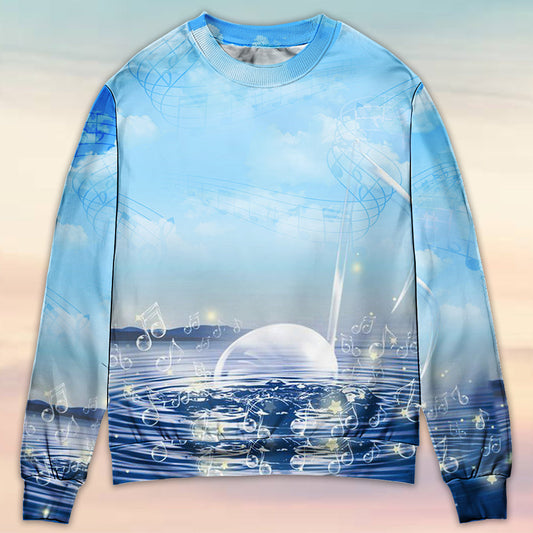 Music Sounds Of Nature Sweater For Rehearsals Weekend Outings And Expressive Casual Styling