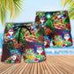 Christmas Guitar Music Santa Beach Shorts Pattern Detail For Summer Travel And Thoughtful Gift Giving