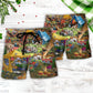 Camping Glamping Tent Family Picnic Beach Shorts Pattern View For Relaxed Vacation Styling