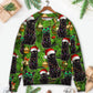 Black Cat Christmas Merry Xmas Sweater For Festive Family Events Casual Wear And Holiday Gift Giving