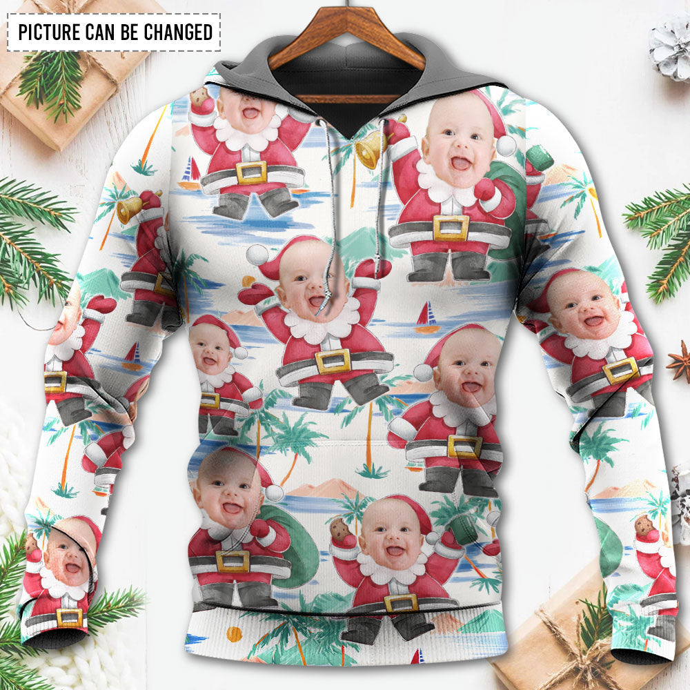 Christmas Santa Summer Beach Hoodie For Festive Days Casual Adventures And Thoughtful Seasonal Gifting