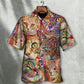 Funny Colorful Cat Hawaiian Shirt Design Detail For Beach Days And Holiday Travel