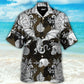 Dragon Flying Skull Gothic Hawaiian Shirt For Vacation Days And Relaxed Coastal Outings