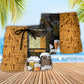 Beer Beach Shorts Pattern Detail For Poolside Fun And Travel Ready Comfort