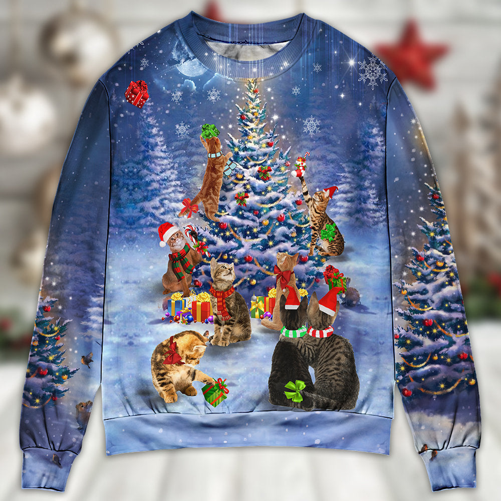 Christmas Cats Tree Sweater For Winter Celebrations Family Events And Thoughtful Gifting