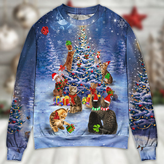 Christmas Cats Tree Sweater For Winter Celebrations Family Events And Thoughtful Gifting
