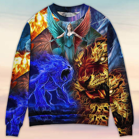Mystic Dragon Fantasy Sweater For Outdoor Activities Weekend Trips And Relaxed Everyday Outfits