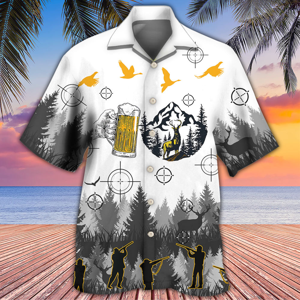 Beer Hunting Maybe People Hawaiian Shirt Design Detail For Sunny Adventures And Casual Wear