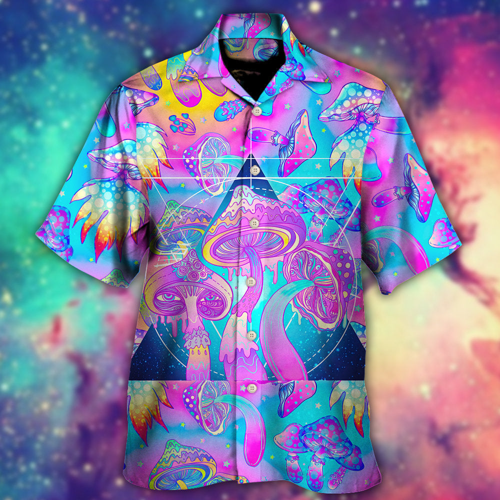Bohemian Magical Mushroom Psychedelic Tapestry Trippy Eye Hawaiian Shirt Pattern View For Relaxed Warm Weather Outfits