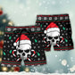 Christmas Skull Santa Hat Candy Beach Shorts For Tropical Getaways And Weekend Adventures