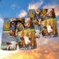 Landscape Cow Cattle Beach Shorts Pattern Detail For Island Trips And Weekend Casual Style