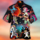 Zombie Halloween Unicorn Dabbing Fun Hawaiian Shirt For Summer Vacation And Beach Travel