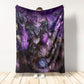 Skull Dragon Love Life Purple Flannel Blanket For Cozy Bedroom Sofa Decor