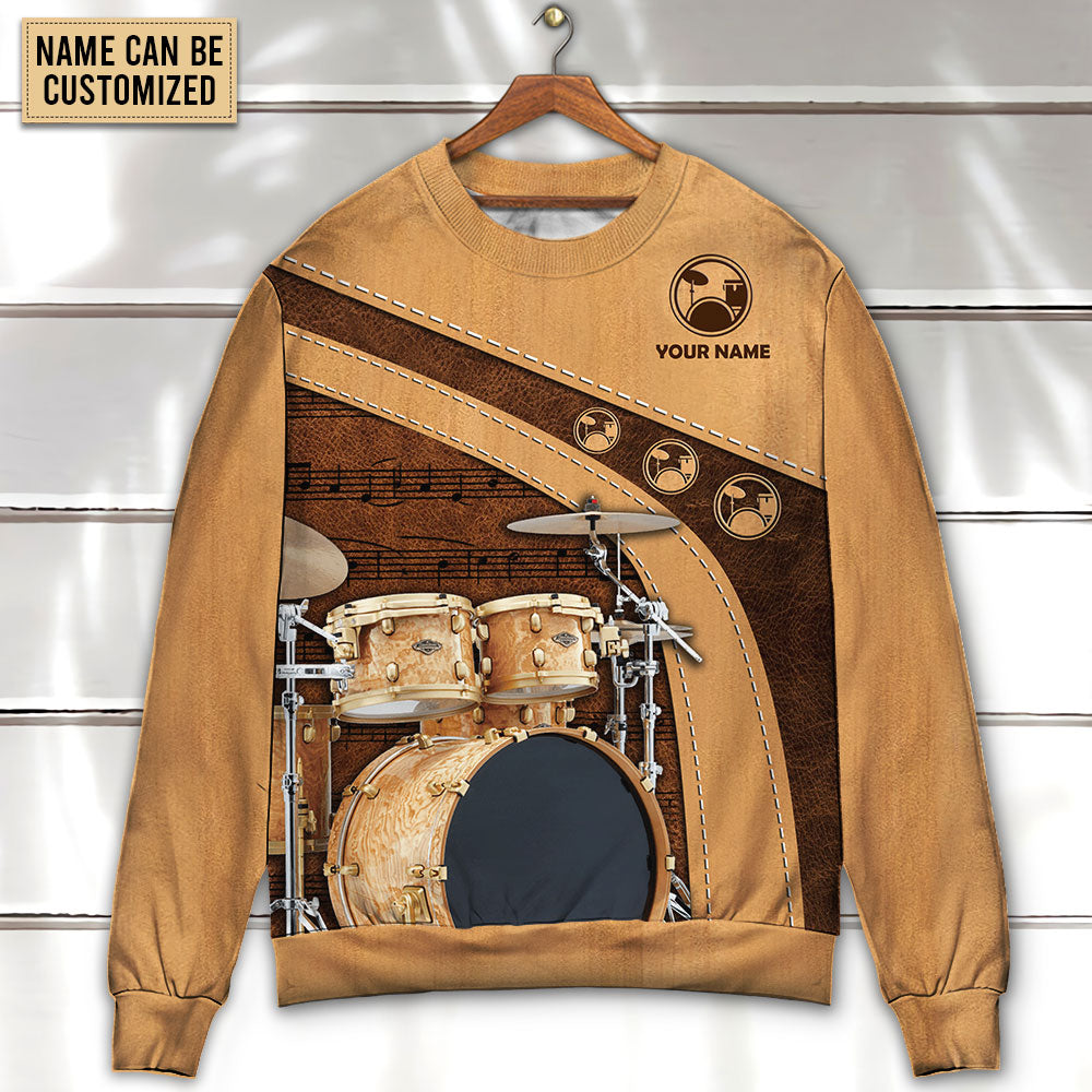 Vintage Drummer And Lady Stick Sweater For Distinctive Style Travel Adventures And Creative Gifts