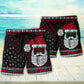 Santa Viking Pattern Holiday Beach Shorts Artwork View For Seaside Trips And Casual Style