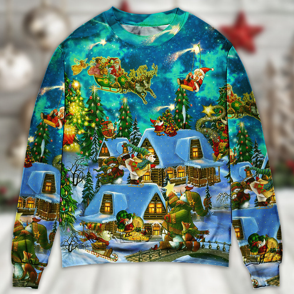 Christmas Magical Night Holiday Sweater For Winter Celebrations Family Events And Relaxed Seasonal Styling