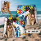 German Shepherd Lovely Dog Personalized Photo Beach Shorts Pattern Detail For Relaxed Warm Weather Outfits