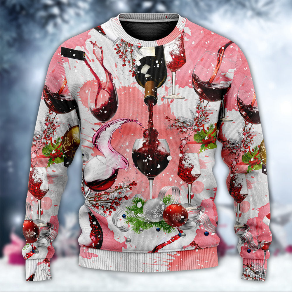 Christmas Wine Theme Holiday Sweater For Holiday Parties Family Gatherings And Seasonal Gift Giving