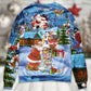 Christmas Santa And Snowman Best Friends Sweater For Seasonal Parties Cozy Gatherings And Thoughtful Holiday Gifts