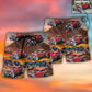 Hot Rod Lover Various Style Personalized Photo Beach Shorts Pattern View For Resort Days And Outdoor Activities