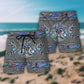 Triple Moon Mystical Witch Beach Shorts Pattern Detail For Casual Outings And Comfortable Daily Wear