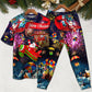 Santa Sharing Christmas Cheer Short Sleeve Pajamas Set For Festive Sleepovers And Family Photos
