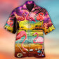 Tropical Summer Flamingo Paradise Hawaiian Shirt All Over Print Detail For Beach Days