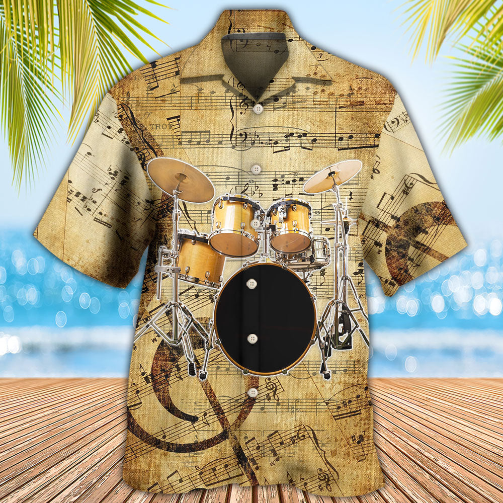 Drum Old Drummer Lady Stick Hawaiian Shirt For Poolside Relaxation And Sunny Getaways
